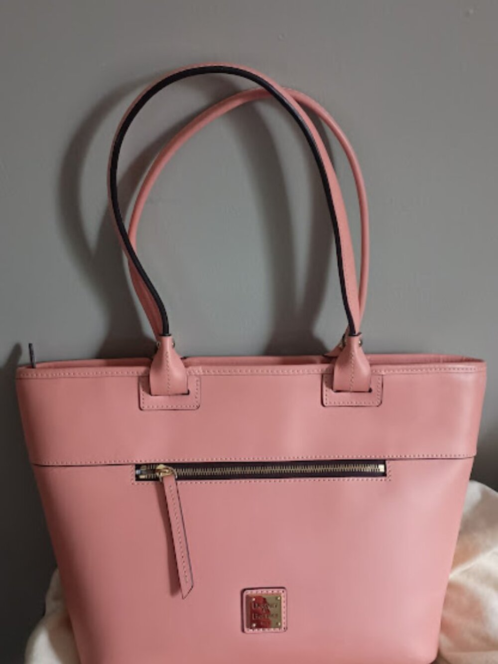 Dooney & Bourke Light Pink Beacon Zip Tote